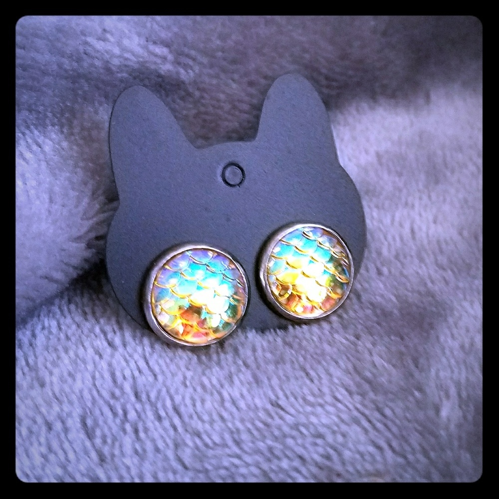 Mermaid scale earrings
